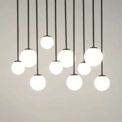 Sklep Kaja Czarna lampa ze sztywnymi rurkami i kloszami SIG 33491 TULIA | Kaja Hot