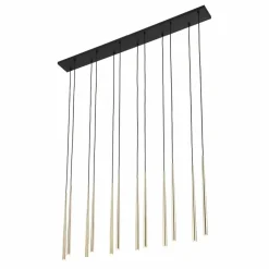 Sklep Kaja Czarna lampa ze złotymi tubami G9 TK 10119 PIANO BLACK GOLD | Kaja Shop