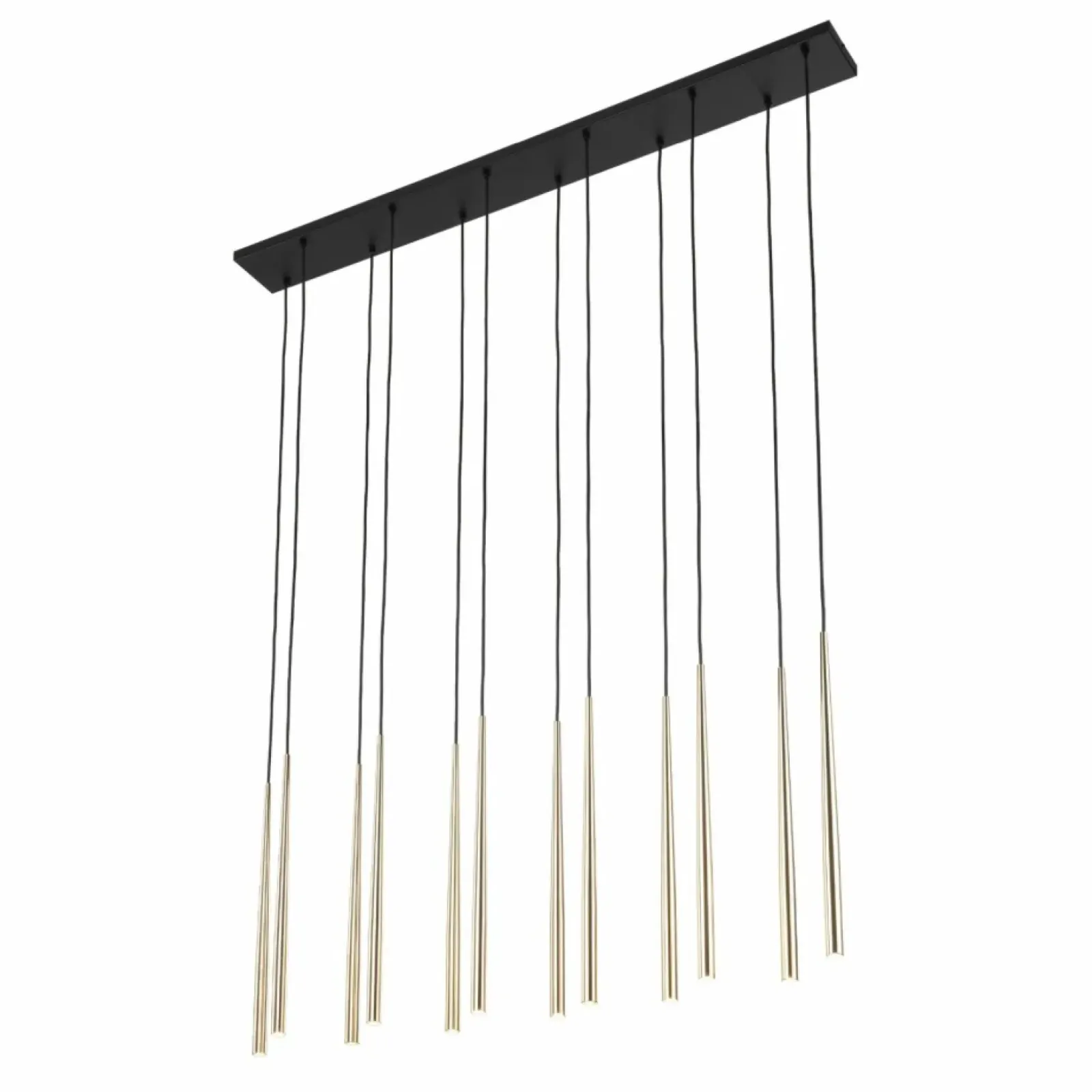 Sklep Kaja Czarna lampa ze złotymi tubami G9 TK 10119 PIANO BLACK GOLD | Kaja Shop