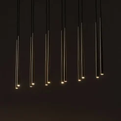 Sklep Kaja Czarna lampa ze złotymi tubami G9 TK 10119 PIANO BLACK GOLD | Kaja Shop