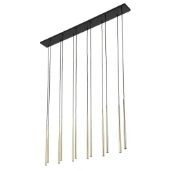Sklep Kaja Czarna lampa ze złotymi tubami G9 TK 10119 PIANO BLACK GOLD | Kaja Shop