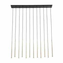 Sklep Kaja Czarna lampa ze złotymi tubami G9 TK 10119 PIANO BLACK GOLD | Kaja Shop