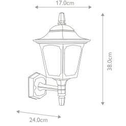 Sklep Kaja Czarna lampa zewnętrzna, ścienna CPM1-BLACK z serii CHAPEL MINI* Kinkiety Ogrodowe