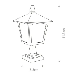 Sklep Kaja Czarna lampa zewnętrzna, cokołowa BL7-BLACK z serii YORK* Lampy Ogrodowe Stojące