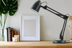Sklep Kaja Czarna lampka biurkowa w stylu kreślarskim TB-29928-BK z serii NOTA* Lampki Biurkowe