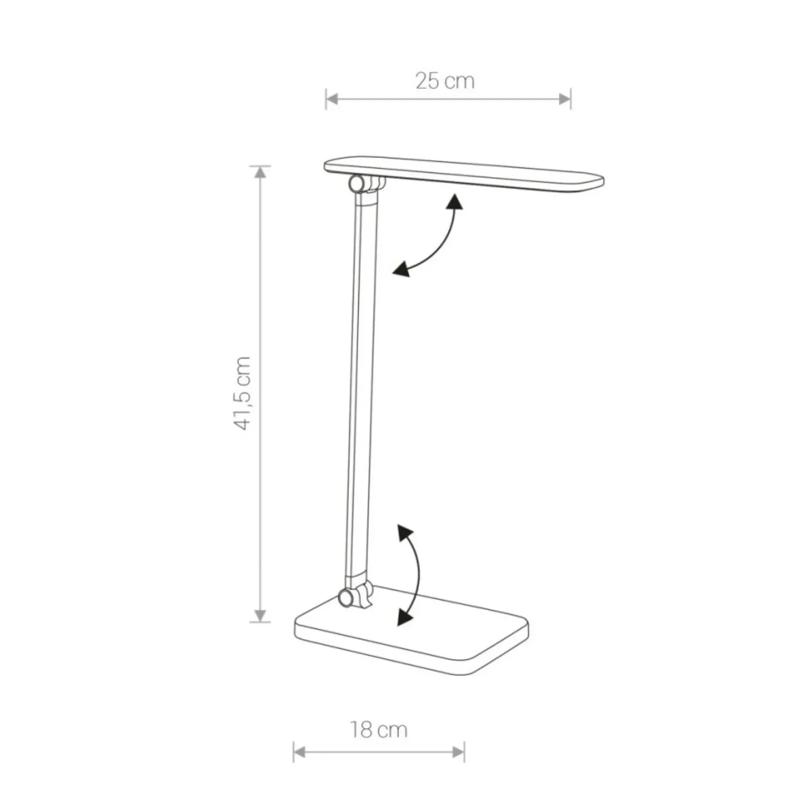 Sklep Kaja Czarna lampka biurkowa z wbudowanym LED-em 8404 | Kaja Oświetlenie* Lampki Biurkowe