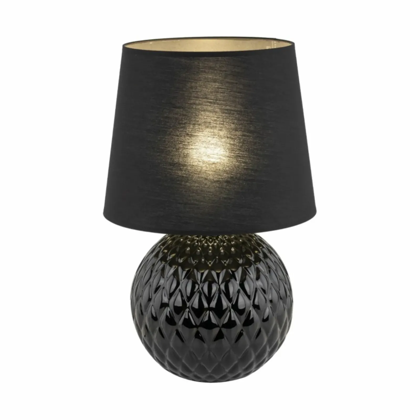 Sklep Kaja Czarna lampka na szafkę nocną TK 16047 SANTANA BLACK | Kaja* Lampki Stołowe Z Abażurem|Nowoczesne Lampki Stołowe
