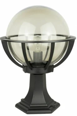 Sklep Kaja Czarna lampka ogrodowa z koszykiem i kloszem K 4011/1/KPO 250 | Kaja Oś* Lampy Ogrodowe Stojące