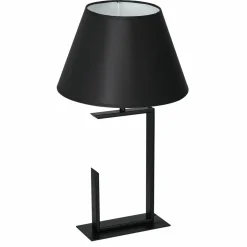 Sklep Kaja Czarna lampka stołowa na jedną żarówkę LX 3409 z serii TABLE LAMPS* Lampki Stołowe Z Abażurem|Tradycyjne Lampki Stołowe