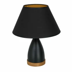 Sklep Kaja Czarna lampka stołowa na szafkę nocną LX 3725 z serii TABLE LAMPS* Lampki Stołowe Z Abażurem|Tradycyjne Lampki Stołowe