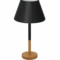 Sklep Kaja Czarna lampka stołowa, nocna, do salonu LX 3754 z serii TABLE LAMPS* Lampki Stołowe Z Abażurem|Tradycyjne Lampki Stołowe