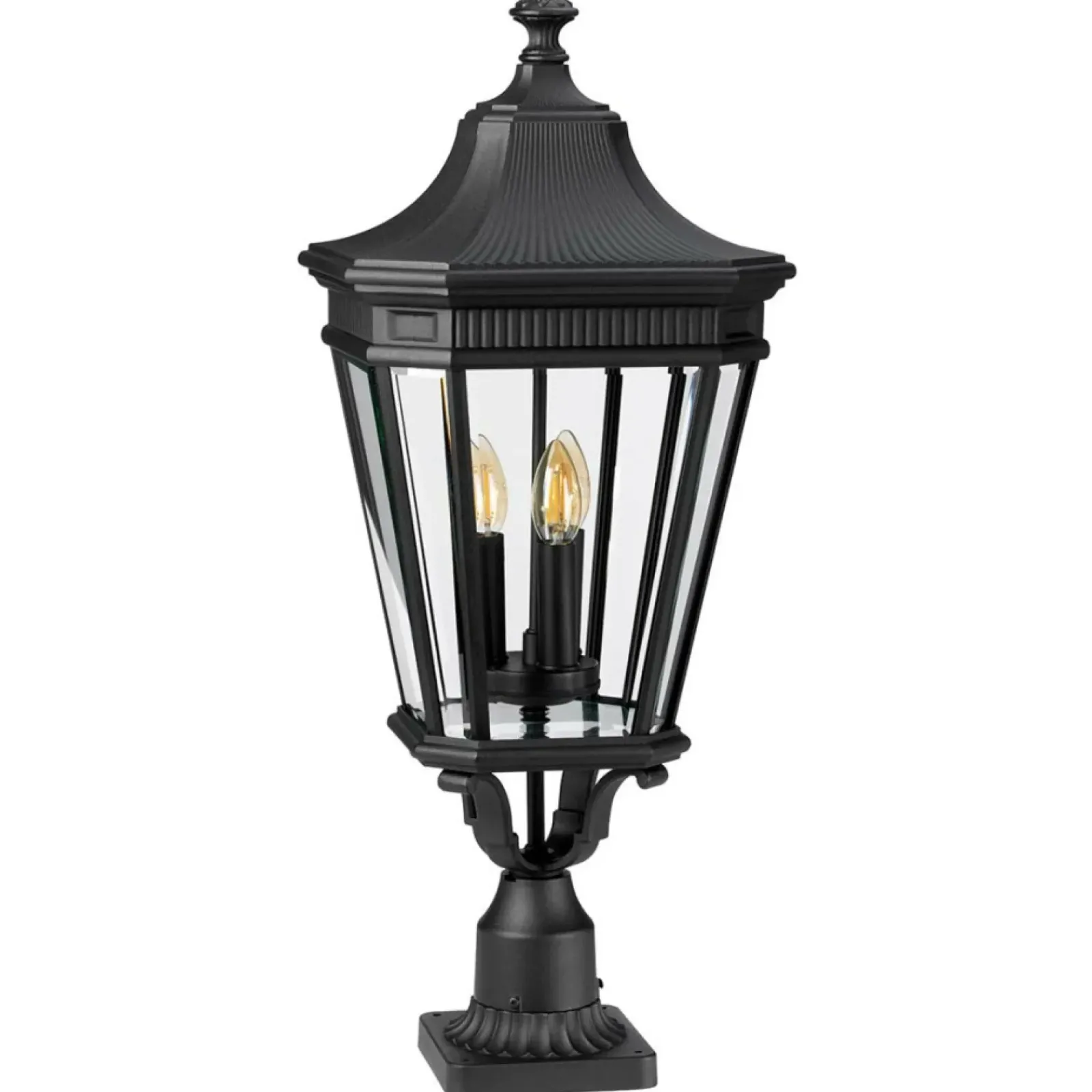 Sklep Kaja Czarna latarnia cokołowa FE-COTSLN3-L-BK z serii COTSWOLD LANE* Lampy Ogrodowe Stojące