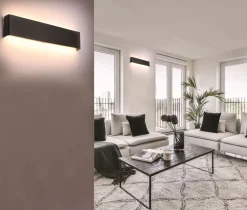 Sklep Kaja Czarna, ledowa lampa ścienna do salonu 83cm AZ5342 GALASSO | Kaja* Lampy Led