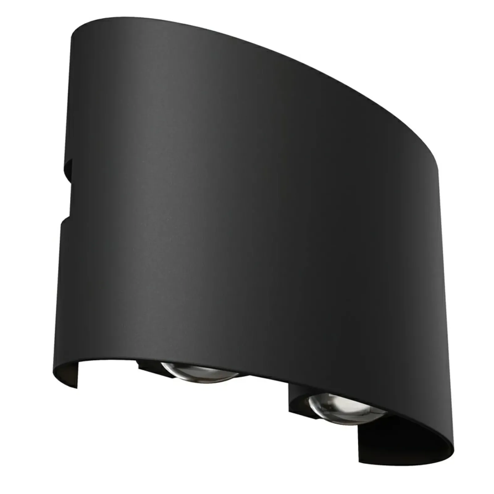 Sklep Kaja Czarna, ledowa lampa ścienna na elewację 12cm O417WL-L4B3K STRATO* Kinkiety Ogrodowe