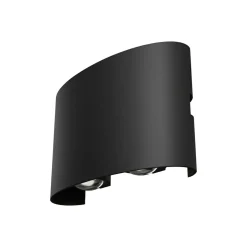 Sklep Kaja Czarna, ledowa lampa ścienna na elewację 12cm O417WL-L4B3K STRATO* Kinkiety Ogrodowe