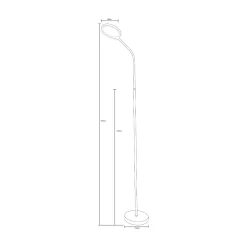 Sklep Kaja Czarna, ledowa lampa stojąca do salonu ZM SM-609-BL PODŁOGOWA | Kaja* Lampy Led
