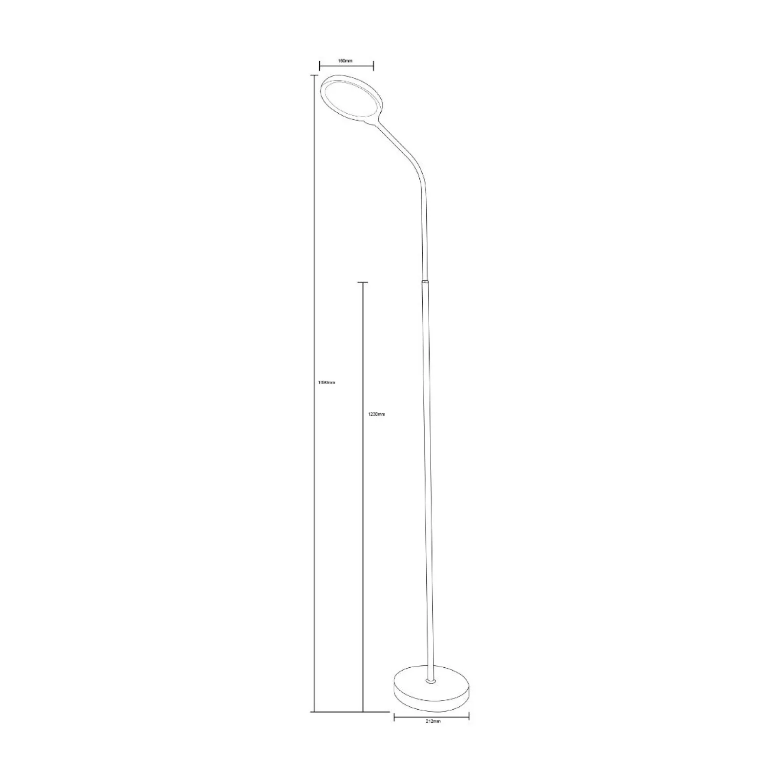 Sklep Kaja Czarna, ledowa lampa stojąca do salonu ZM SM-609-BL PODŁOGOWA | Kaja* Lampy Led