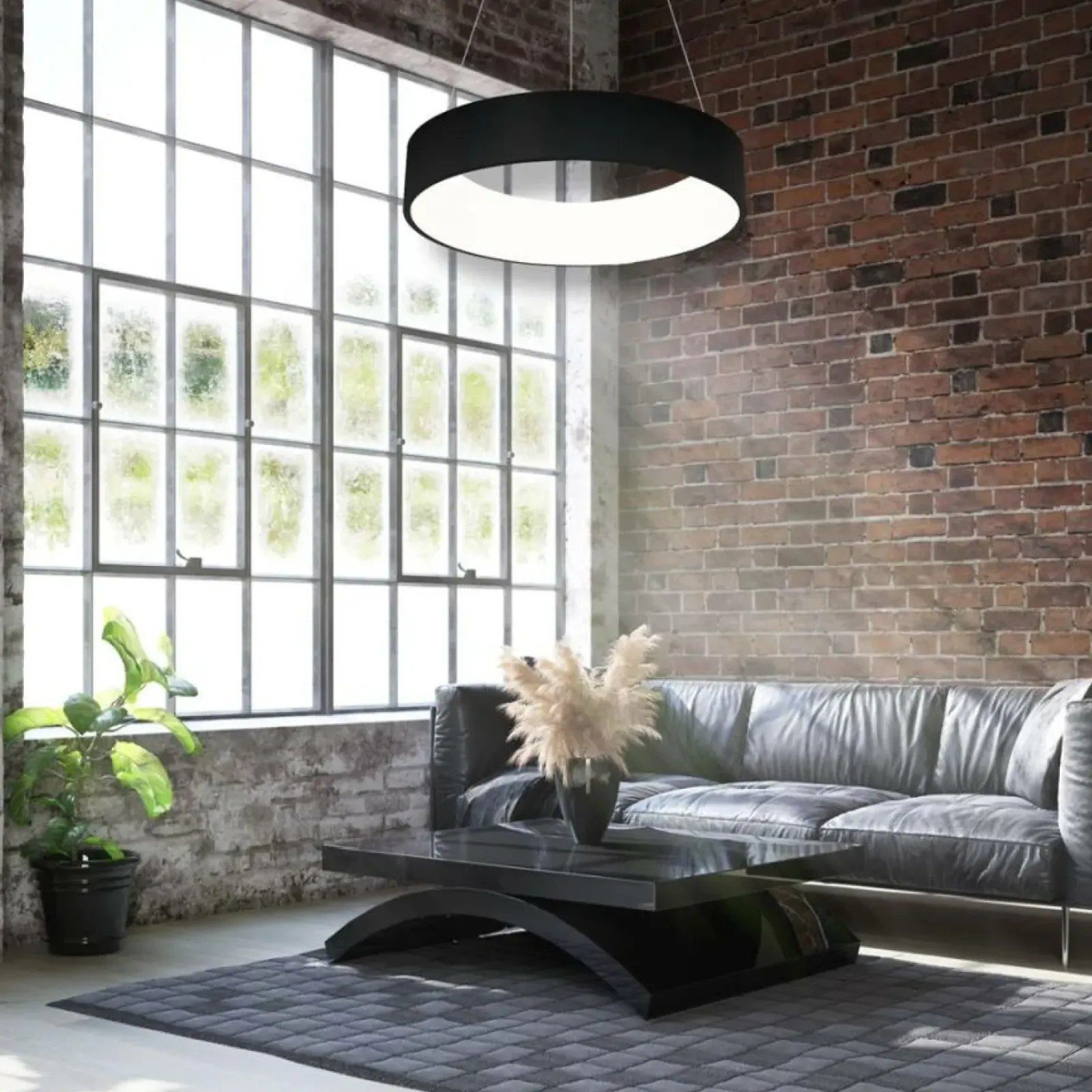 Sklep Kaja Czarna, ledowa lampa wisząca, nad stół ML6358 z serii OHIO | Kaja Oświetlenie Hot