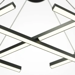 Sklep Kaja Czarna, ledowa lampa wisząca, do salonu MOD244PL-L50BK z serii HALO Clearance