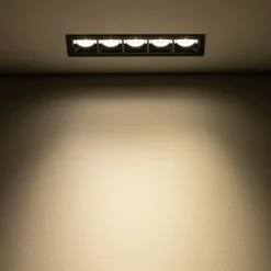 Sklep Kaja Czarna, ledowa lampa wpustowa 20,7cm 36° 3000K 10062 MIDI LED | Kaja* Lampy Led|Oprawy Podtynkowe