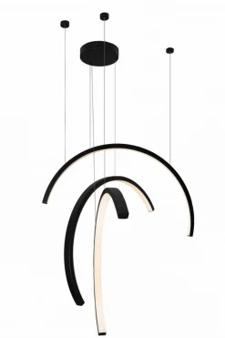 Sklep Kaja Czarna, ledowa, ozdobna lampa wisząca MX P0507 TRIO ARC | Kaja Cheap