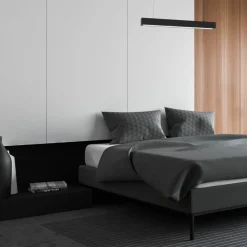 Sklep Kaja Czarna, liniowa lampa wisząca nad stół 64cm MLP8911 LUNGO | Kaja Fashion