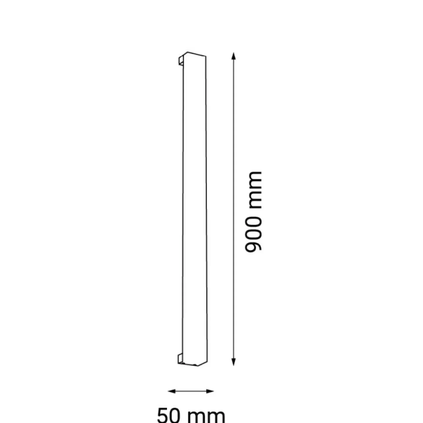 Sklep Kaja Czarna listwa ścienna ze światłem LED 90cm 4000K ANT 4014 HOSO | Kaja* Lampy Led