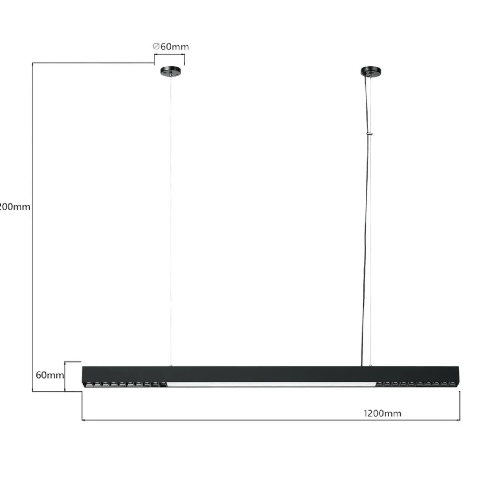 Sklep Kaja Czarna listwa LED nad stół 120cm LP-1301/1P L BK SMART CALI L | Kaja Best Sale