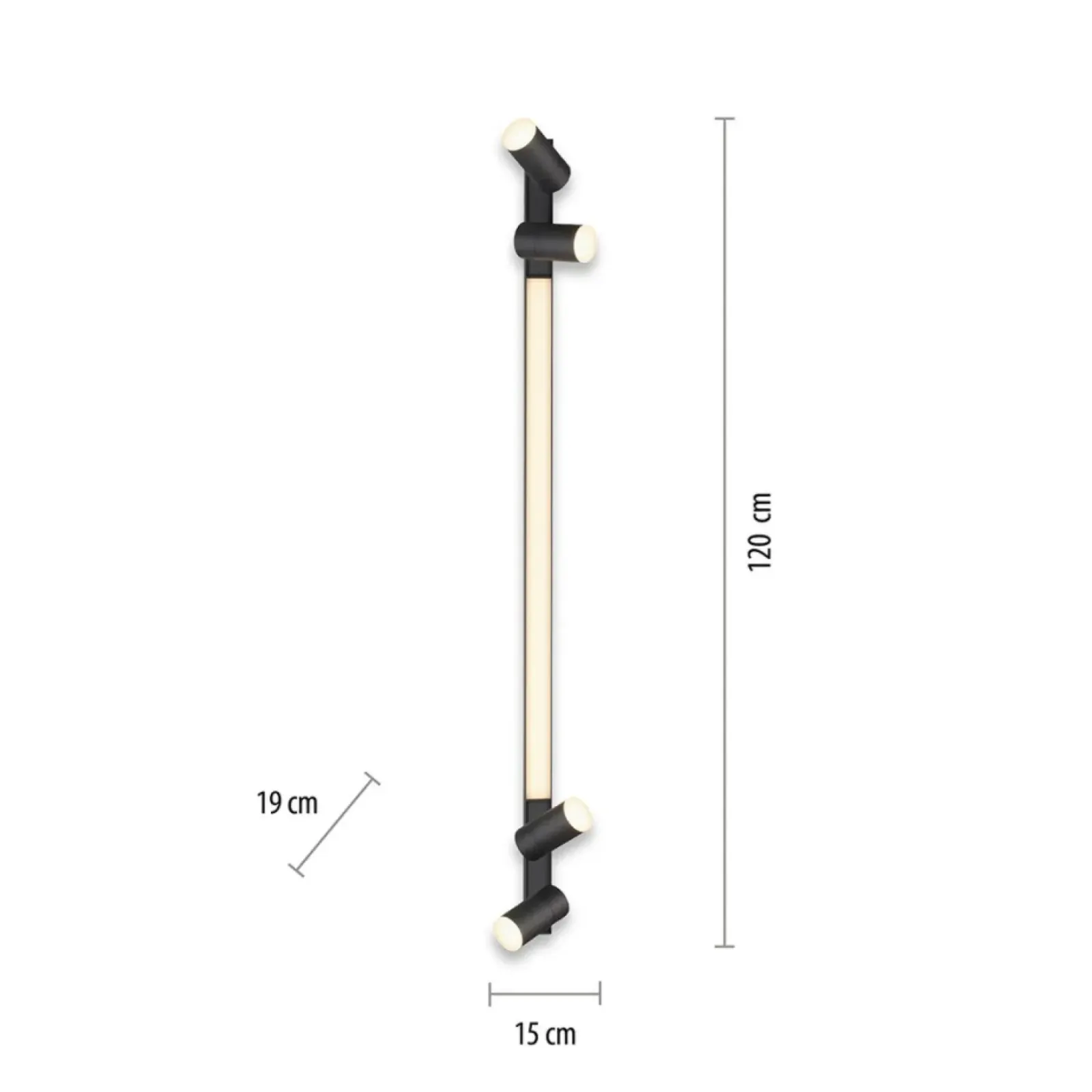 Sklep Kaja Czarna listwa LED z regulacją światła 6121-13 z serii PURE-LINES antracyt Sale