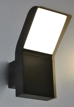 Sklep Kaja Czarna, nowoczesna lampa elewacyjna LED K-8146 VIDAR | Kaja* Kinkiety Ogrodowe|Kinkiety Zewnętrzne Na Elewacje