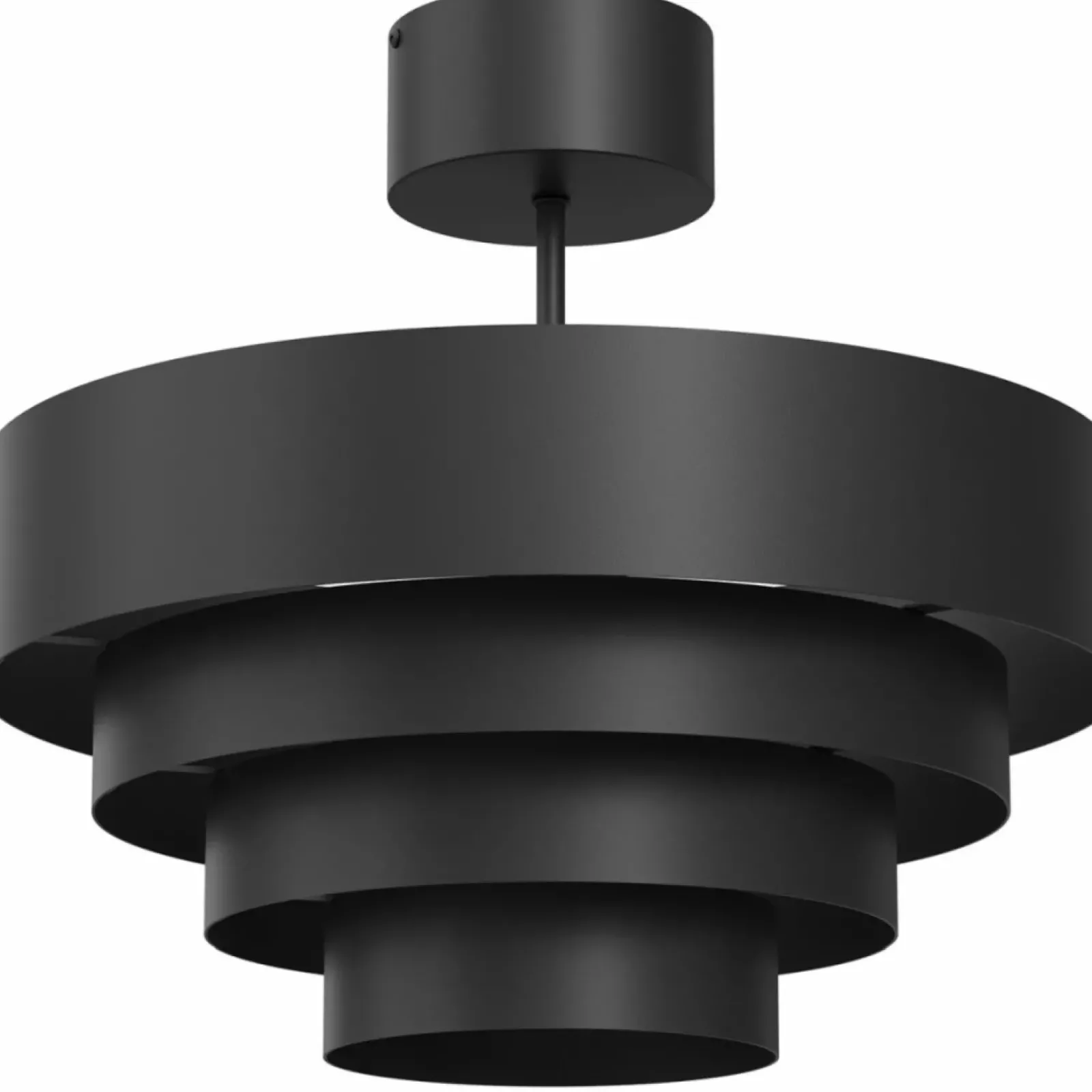 Sklep Kaja Czarna, nowoczesna lampa sufitowa do sypialni LX 3519 RINGS | Kaja Shop
