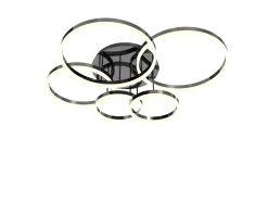 Sklep Kaja Czarna, nowoczesna lampa sufitowa LED WF 9049-605 PERPIGNON | Kaja* Plafony Nowoczesne|Lampy Led