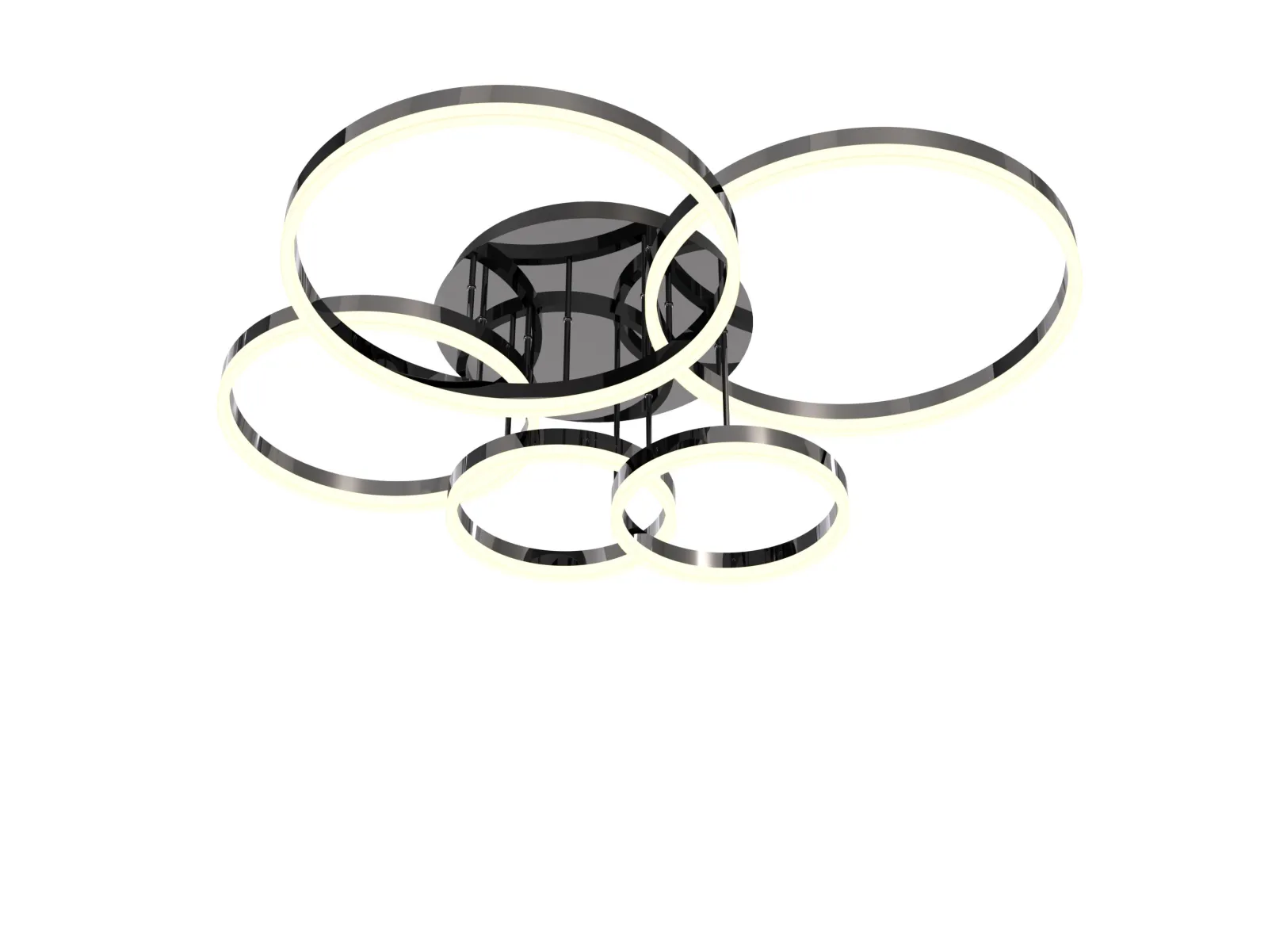 Sklep Kaja Czarna, nowoczesna lampa sufitowa LED WF 9049-605 PERPIGNON | Kaja* Plafony Nowoczesne|Lampy Led