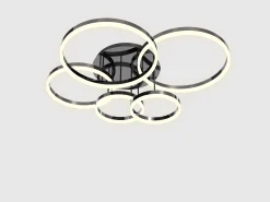 Sklep Kaja Czarna, nowoczesna lampa sufitowa LED WF 9049-605 PERPIGNON | Kaja* Plafony Nowoczesne|Lampy Led