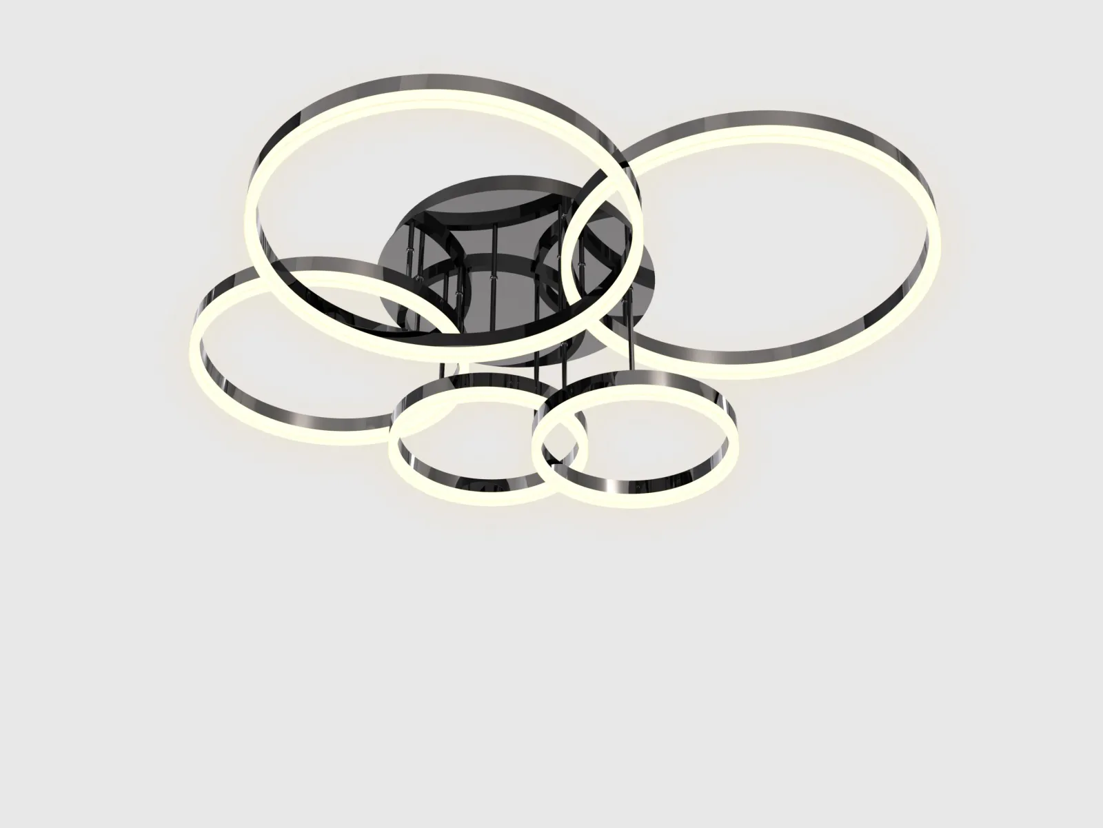 Sklep Kaja Czarna, nowoczesna lampa sufitowa LED WF 9049-605 PERPIGNON | Kaja* Plafony Nowoczesne|Lampy Led