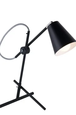 Sklep Kaja Czarna nowoczesna lampka biurkowa E27t 1008B1 ARTE | Kaja Oświetlenie* Lampki Biurkowe