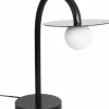 Sklep Kaja Czarna, nowoczesna lampka na szafkę nocną MX T0053 ENIGMA | Kaja* Nowoczesne Lampki Stołowe|Lampy Led
