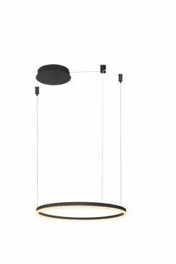Sklep Kaja Czarna obręcz LED z ciepłym światłem ⌀60cm AZ4968 HALO | Kaja czarnypiaskowany Discount
