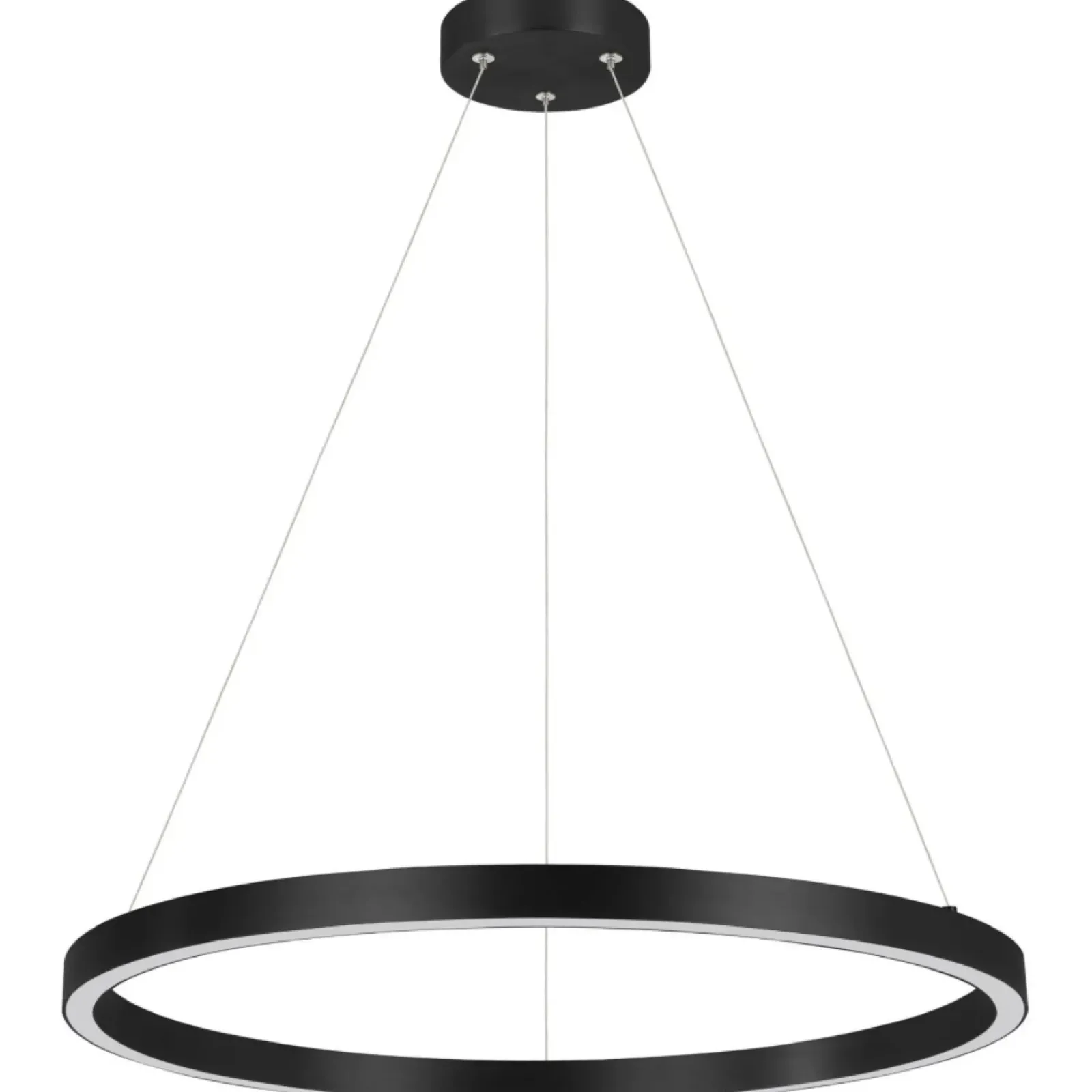 Sklep Kaja Czarna obręcz wisząca do salonu LP-033/1P S BK TRIANGLE z serii MIDWAY Hot