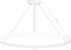 Sklep Kaja Czarna okrągła lampa LED wisząca PL210503-1200-BK CARLO | Kaja Sale