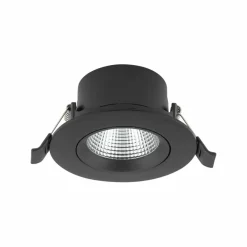 Sklep Kaja Czarna, okrągła oprawa LED 10W 4000K ⌀11cm 10554 EGINA LED | Kaja* Lampy Led|Oprawy Podtynkowe