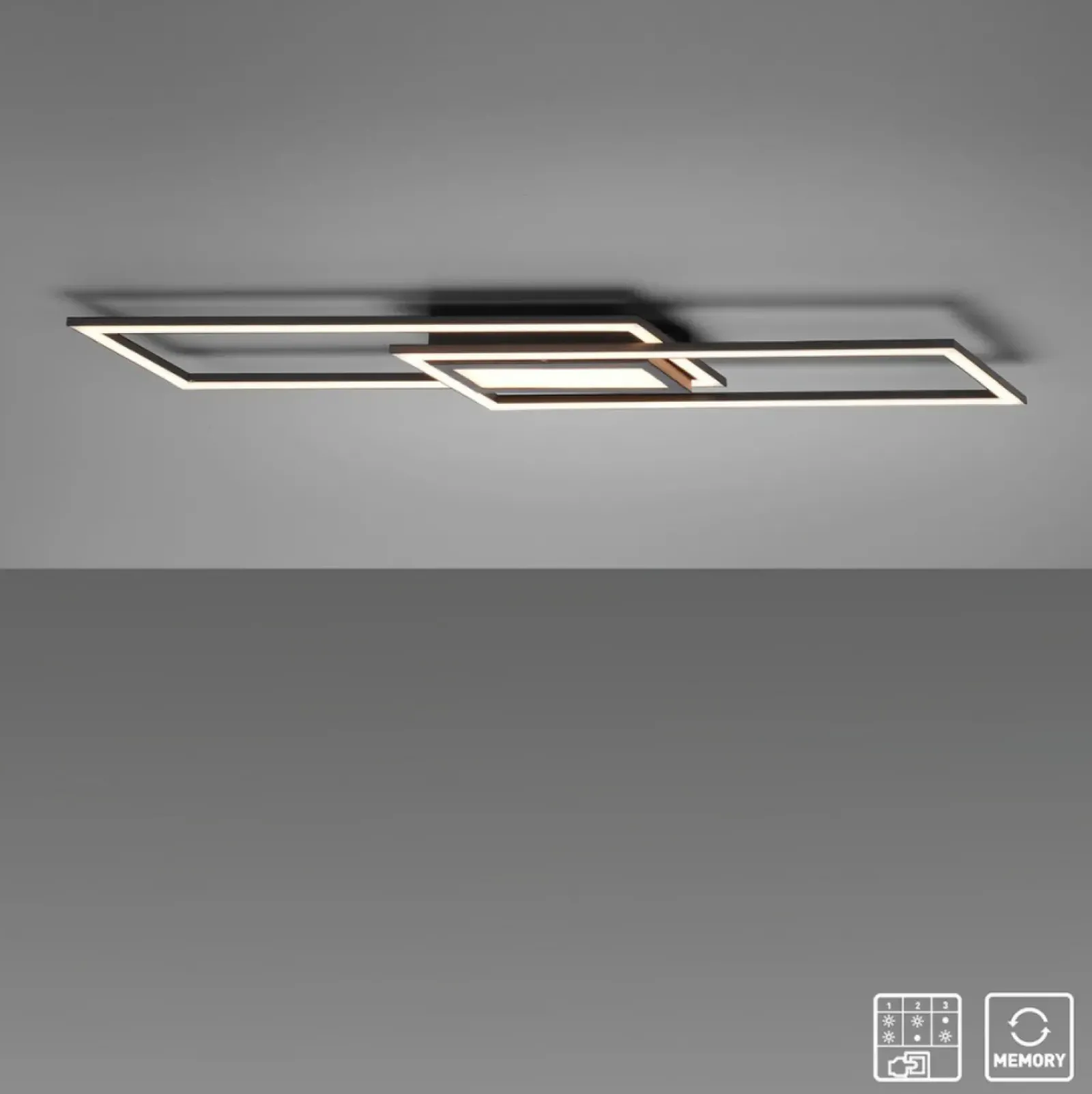 Sklep Kaja Czarna, ozdobna lampa sufitowa LED 14694-18 z serii ASMIN | Kaja czarny Clearance