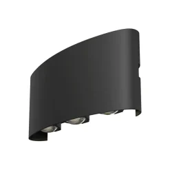 Sklep Kaja Czarna, płaska lampa na elewację 16,5cm O417WL-L6B3K z serii STRATO* Kinkiety Ogrodowe