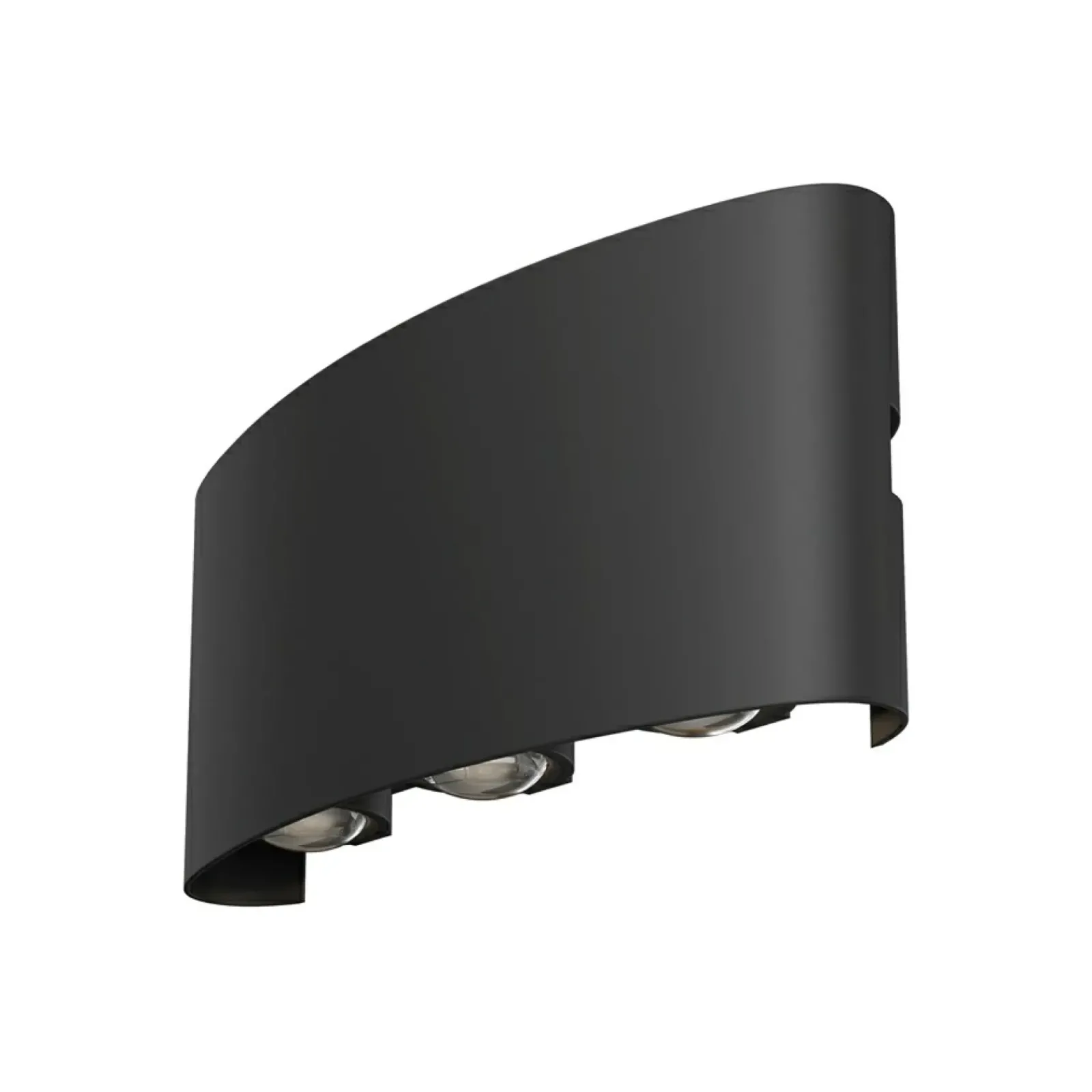 Sklep Kaja Czarna, płaska lampa na elewację 16,5cm O417WL-L6B3K z serii STRATO* Kinkiety Ogrodowe