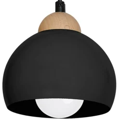 Sklep Kaja Czarna, pojedyncza lampa wisząca na jedną żarówkę MLP6540 z serii DAMA | Kaja Oś czarny Hot