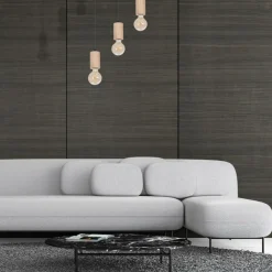 Sklep Kaja Czarna, ponadczasowa lampa wisząca z drewnemMLP8826 z serii LINES | Kaja Oświe naturalnedrewno New