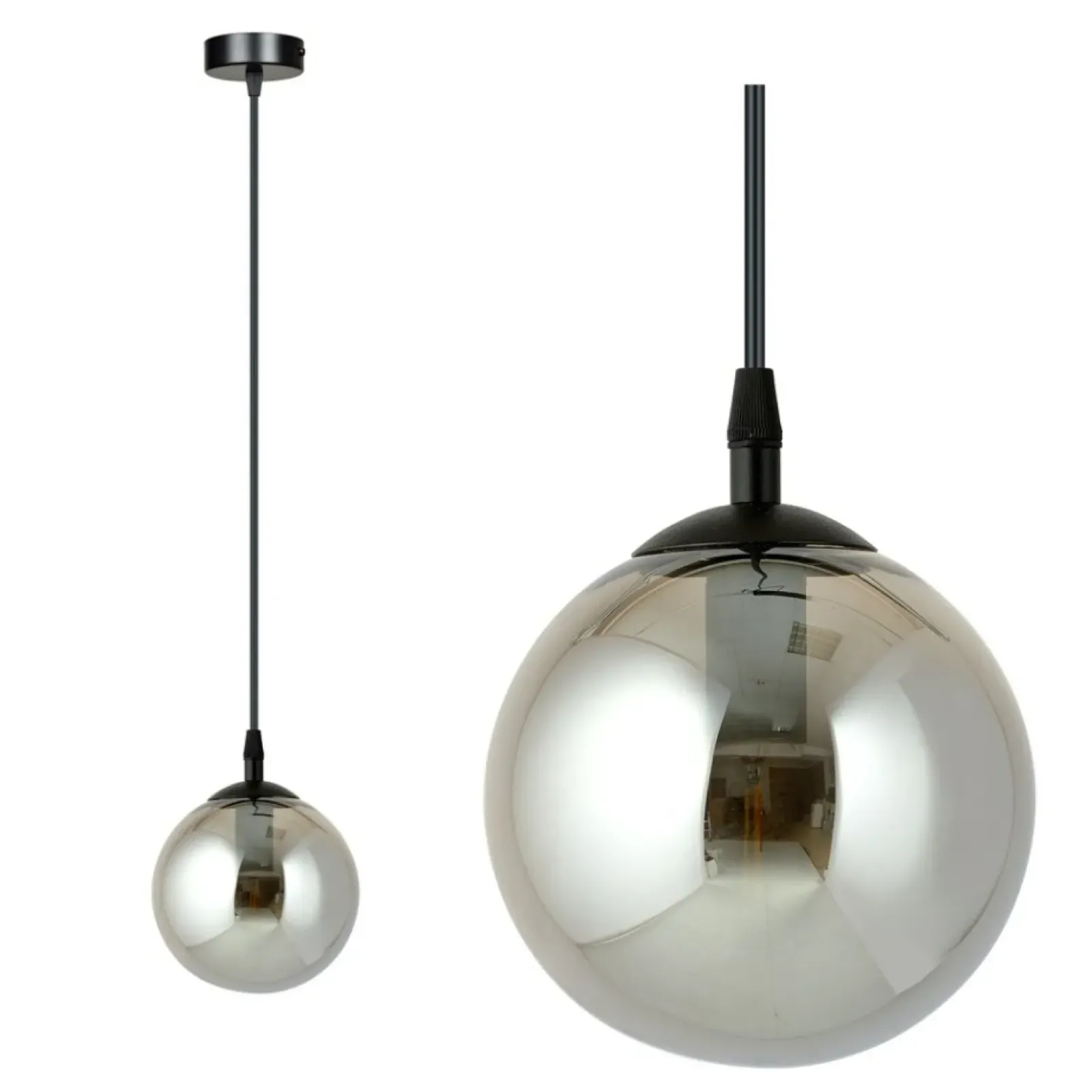 Sklep Kaja Czarna prosta lampa wisząca na jedną żarówkę 712/1 | Kaja Oświetlenie Discount