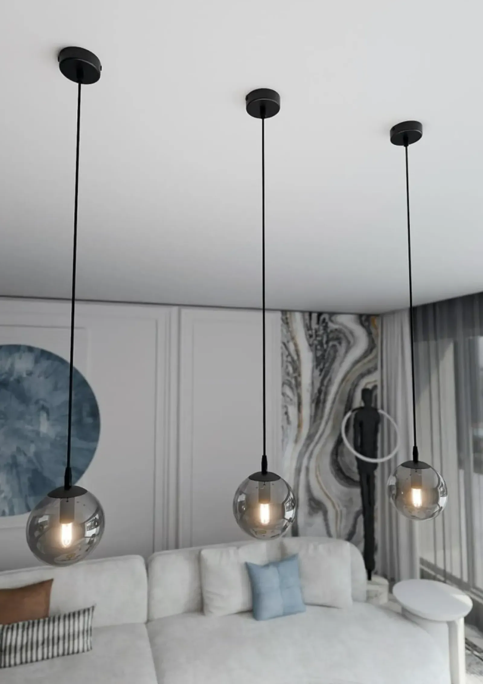 Sklep Kaja Czarna prosta lampa wisząca na jedną żarówkę 712/1 | Kaja Oświetlenie Discount