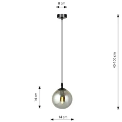 Sklep Kaja Czarna prosta lampa wisząca na jedną żarówkę 712/1 | Kaja Oświetlenie Discount