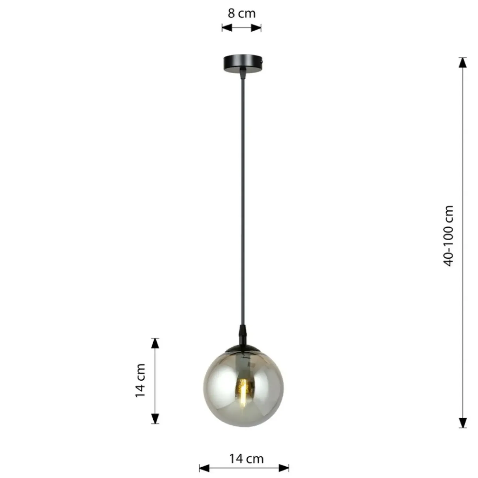 Sklep Kaja Czarna prosta lampa wisząca na jedną żarówkę 712/1 | Kaja Oświetlenie Discount